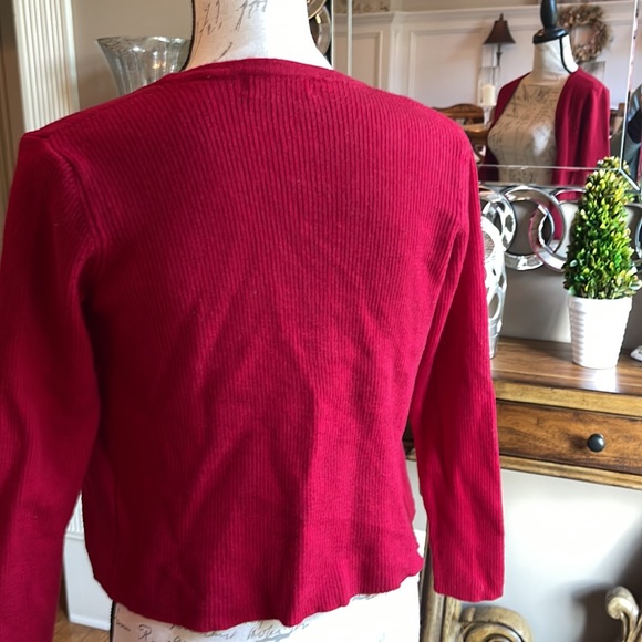 KATE HILL ITALIAN MERINO WOOL CARDIGAN - Picture 3 of 5